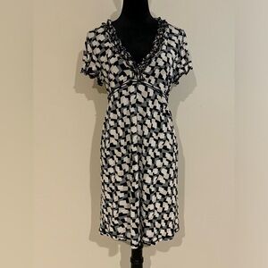 EUC BCBGMAXAZRIA Multicolor Geometric Square Patterned dress size medium